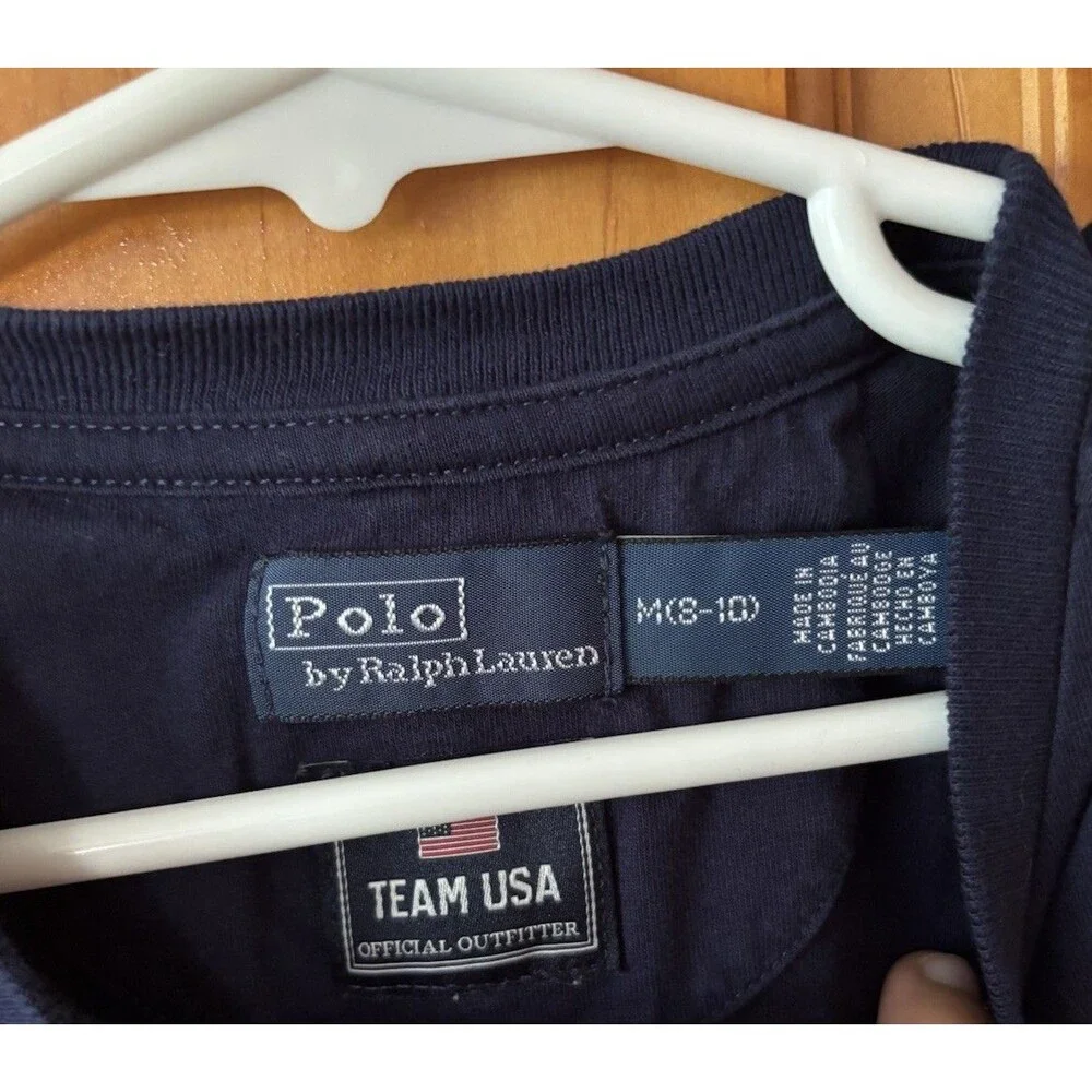 Polo Ralph Lauren Jersey Dress Girls Size M Team USA Cotton Tee Summer Dress - Picture 2 of 7